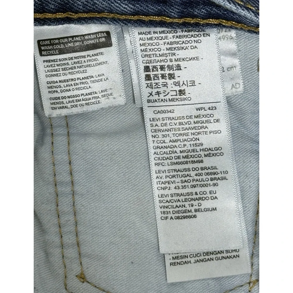Levi's 505 Jeans Men 32W 29L Blue Regular Fit Straight Leg Cotton PC9-00505-4891